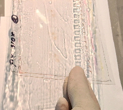 laying on the gel